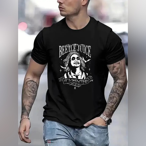 Other - Halloween Character Print Men's Short Sleeve T-Shirts, Tops For Men's